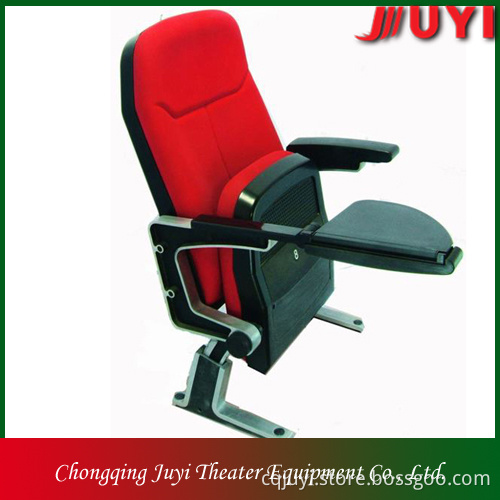 JY-606 factory price movable matel leg wood theater chair with ABS writing tables chairs